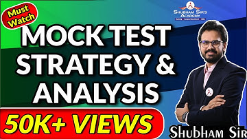 MOCK TEST STRATEGY & ANALYSIS || Shubham Sir 25.04.2021 #SSA​ #BANKING​ #MBA