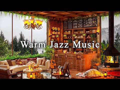 Stress Relief with Relaxing Jazz Instrumental Music ☕ Warm Jazz Music at Cozy Coffee Shop Ambience