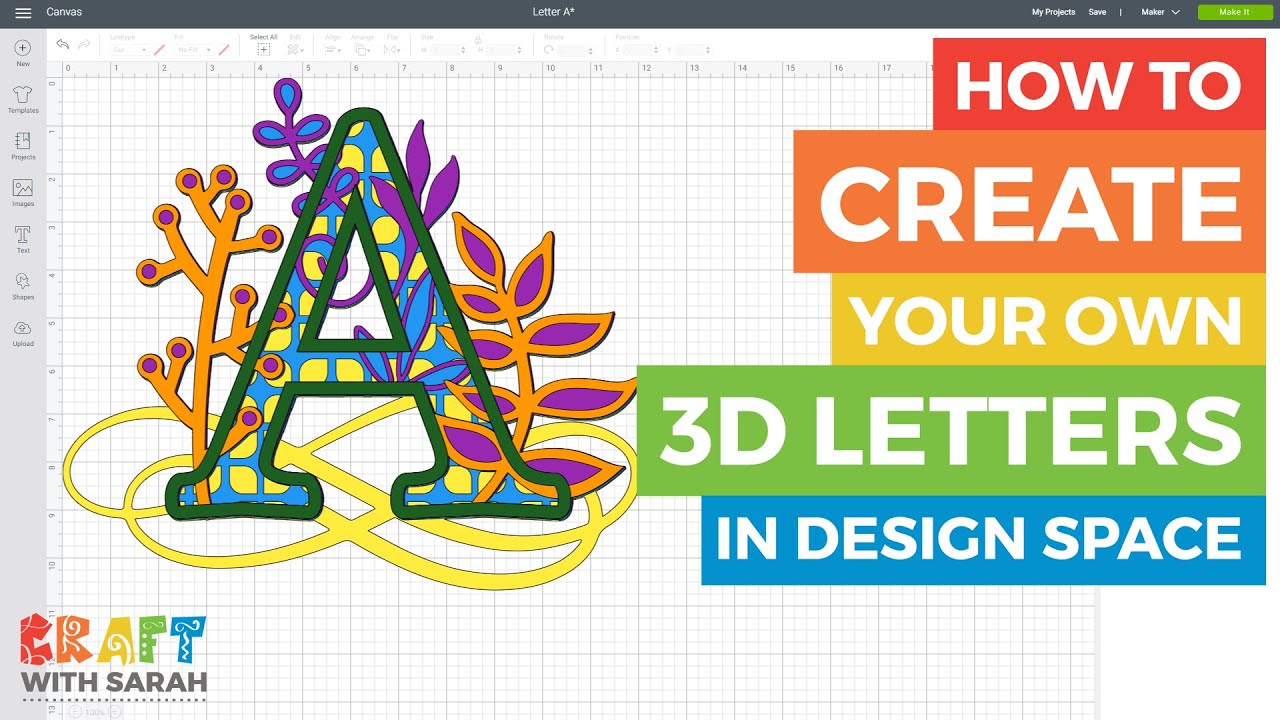 How To Design 3d Mandala Letters In Design Space Cricut 3d Svg Tutorial Youtube