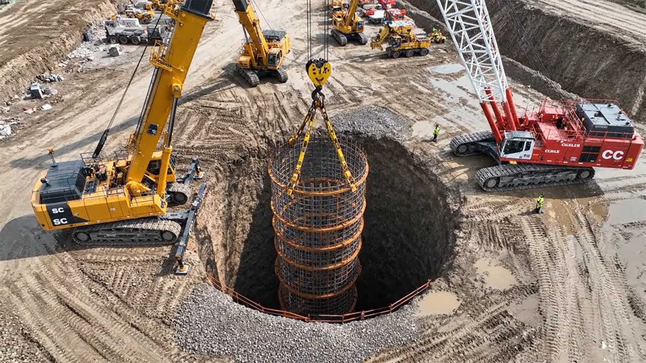 Excavators, Cranes, Road Rollers, Trucks — Building a Mega Sea-Crossing Viaduct | Groundbreakers