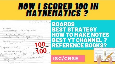 HOW I SCORED 100 IN MATHEMATICS|| BOARDS || ISC CBSE@nehamamsarmy