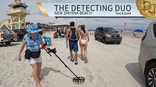 Most Finds Ever in one day! More Spring Break Metal Detecting New Smyrna Beach | The Detecting Duo