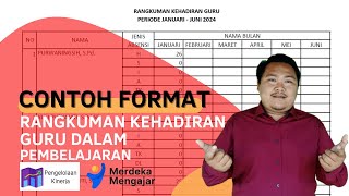 Contoh Format Rangkuman Kehadiran Guru