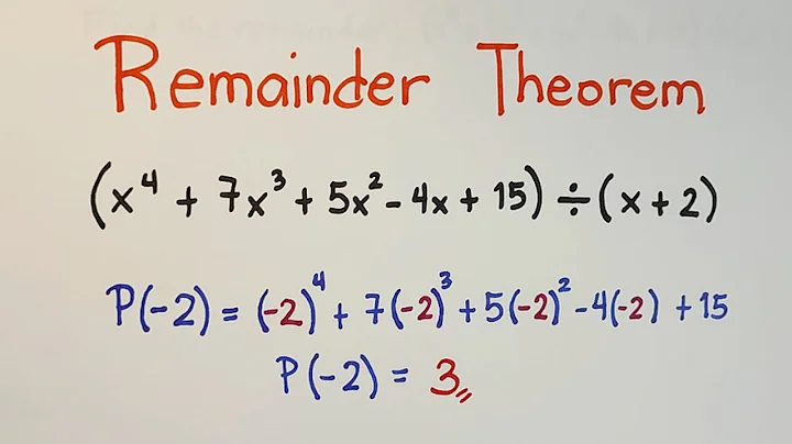 The Remainder Theorem - How to Find the Remainder when Dividing Polynomials?
