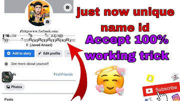 long unique facebook name trick withoutual browserl Without reject create uniq