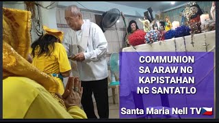 COMMUNION SA ARAW NG KAPISTAHAN NG SANTATLO, SA BANAL NA TEMPLO, DRY MASS BROTHER ROGELIO, CATHOLIC