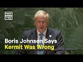 UK PM Boris Johnson Quotes Kermit the Frog in UN Speech