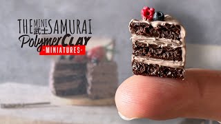 Crafting with Polymer Clay | Miniature Chocolate Cake | チョコレートケーキ | 초콜릿 케이크