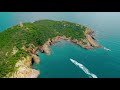 Vue aérienne par drone de paysages en Corse