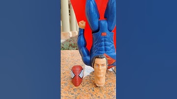 part 3 superman choose spiderman head yes or no #marvel #marveltoys #superman