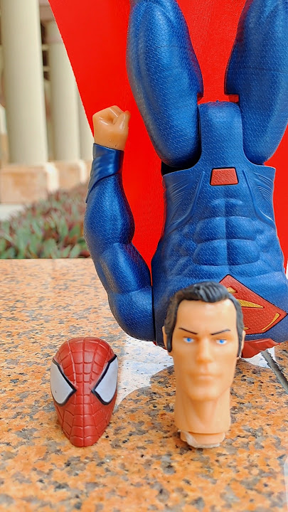 part 3 superman choose spiderman head yes or no #marvel #marveltoys #superman