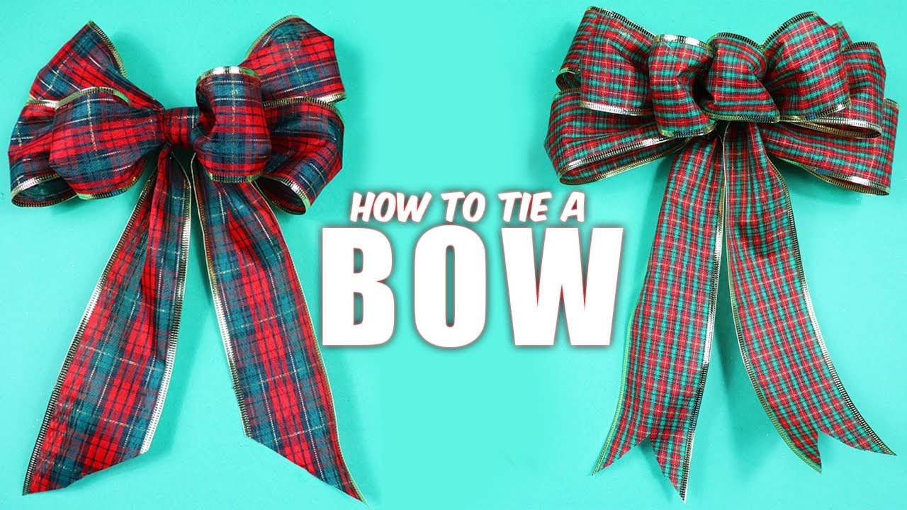 How to Tie a Bow | 2 Easy Ways | Christmas Tutorial - YouTube