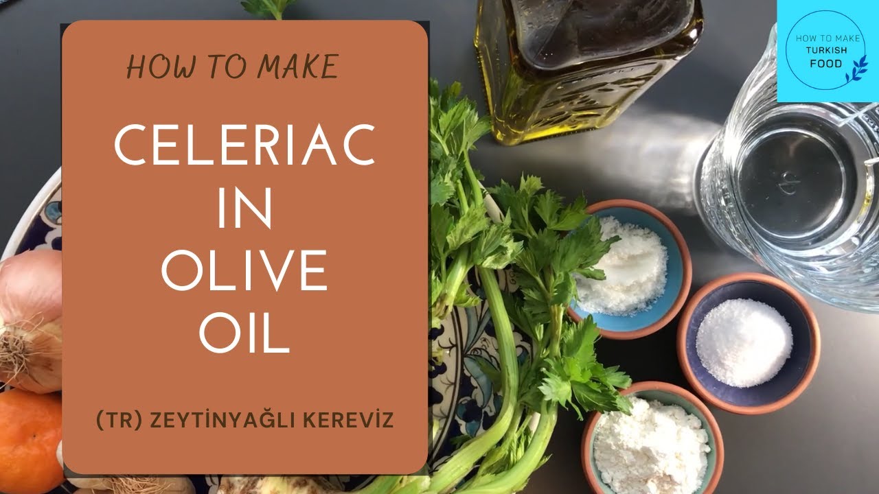 Celeriac Recipe (Celery Root) Turkish Vegetable Dish in Olive Oil