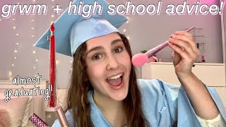 high school advice from a senior! grwm for grad pics + answering your questions