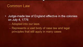 EFSC 2770 Legal and Ethics Chapter 1