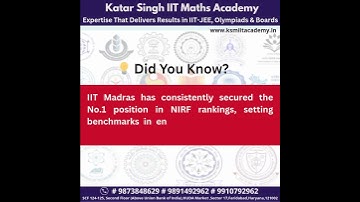 Did You Know? - IIT Madras has consistently secured the No.1 position in NIRF rankings, setting benc