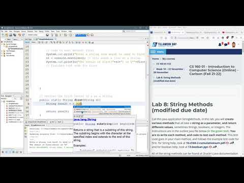 CS 160-Testing Code Setup for Lab StringMethods