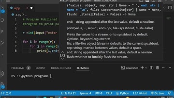 Programs to print number pattern in python