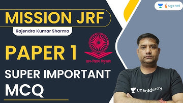 Super Important MCQ from Paper 1 | Mission JRF | Rajendra Kumar Sharma | Wifistudy UGC NET Hindi
