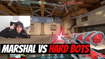 TenZ tries HARD BOTS with Marshal ONLY