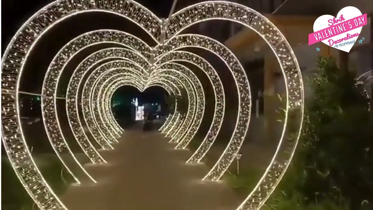 💘 Romantic Heart Arch Walkway Setup | Valentine's Day Decor Ideas 💕 
