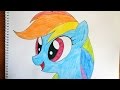 How to draw my little pony Rainbow Dash, Как нарисовать пони, как рисовать пони