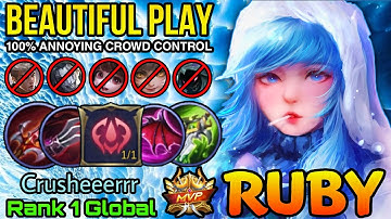 Ruby Edelweiss Beautiful MVP Plays - Top 1 Global Ruby by Crusheeerrr - MLBB