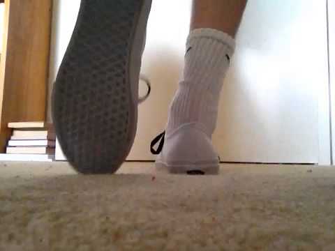 white socks with white vans