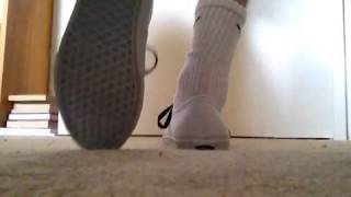 white vans with white nike socks