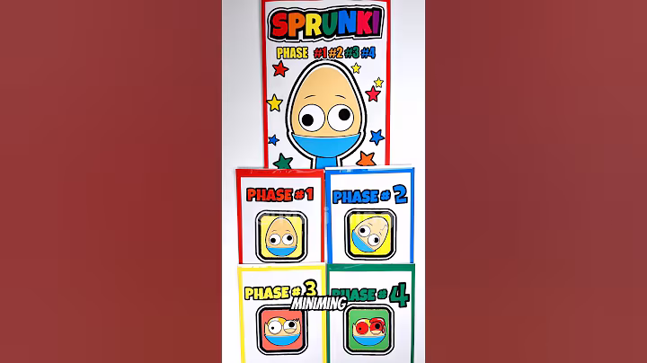 🌈SPRUNKI OC Mr.Egg | ASMR Phase 1vs2vs3vs4 Squishy #blindbag #papercraft #sprunki
