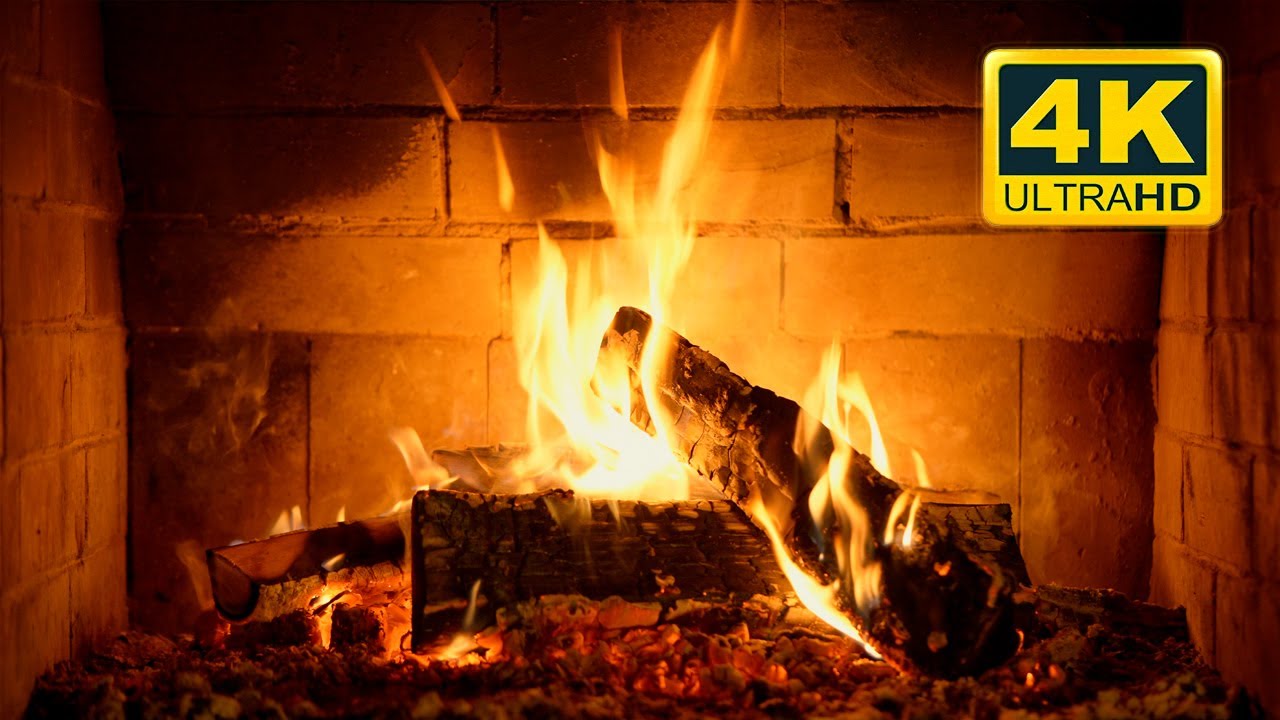 🔥 Cozy Night by the Fireplace 4K (12 HOURS). Fireplace Ambience with Burning Logs and Fire Sounds