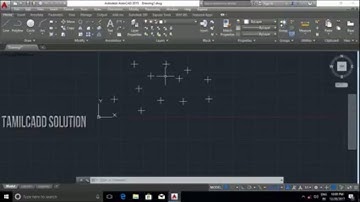 AutoCAD Draw Tool - Points -- Single Point, Multi-Point, Divide, Measure --- Tamil