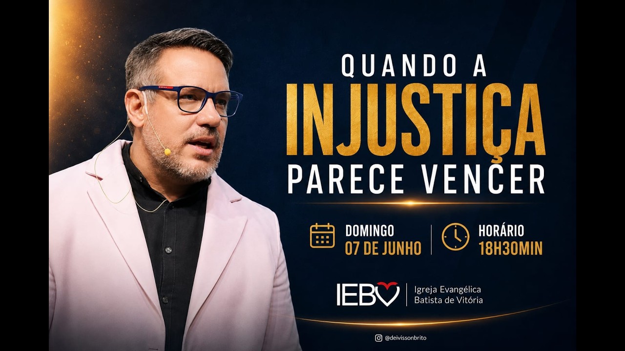 Quando a Injustiça Parece Vencer (Salmo 94:1-7 e 16-23) | Pr. Deivisson | 07/06/26