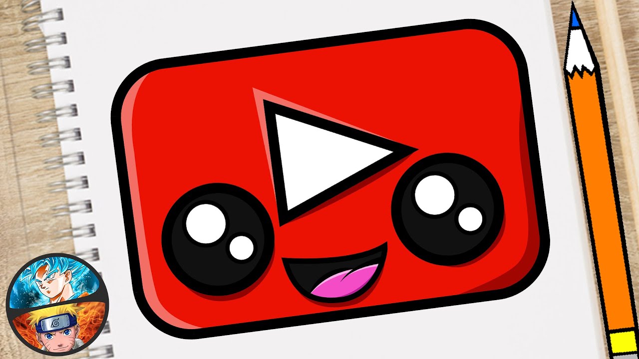 COMO DIBUJAR EL LOGO DE YOUTUBE KAWAII FÁCIL PASO A PASO - DIBUJOS KAWAII -  thptnganamst.edu.vn