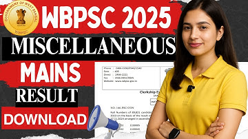 wbpsc miscellaneous mains result | west bengal miscellaneous result | mahir academy