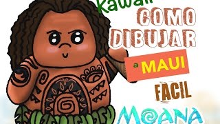 Como Dibujar Maui Kawaii Dibujo Fácil Para Niños