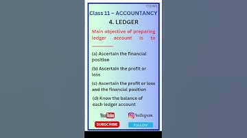 Ledger | Question - 1 | MCQ | Class 11 Accountancy #shorts
