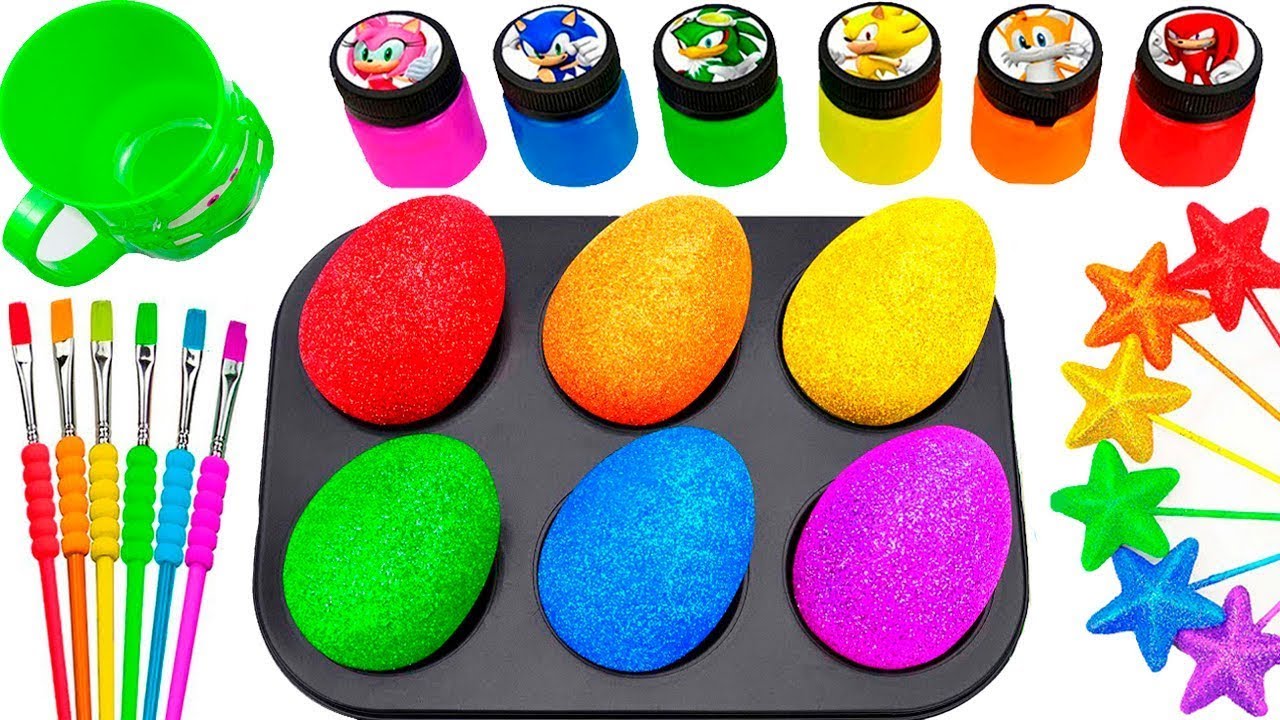 Satisfying Video DIY How To Make Rainbow Disney Pixar Car & Squid Game EGGS Slime Stars Candy ASMR