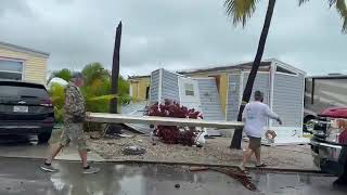 Damage from a possible waterspout that moved ashore near Cudjoe Key        @DavidDaleMcCue