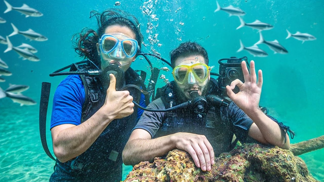 کف دریای خلیج فارس غواصی کردیم🤿 خیلیییی باحاله 😍