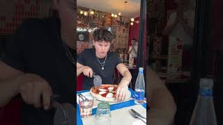 Eating Only Middle Of Pizza And Off Italians