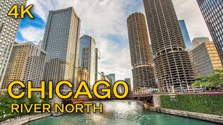 Chicago 4K Virtual Walking Tour - River North and Magnificent Mile
