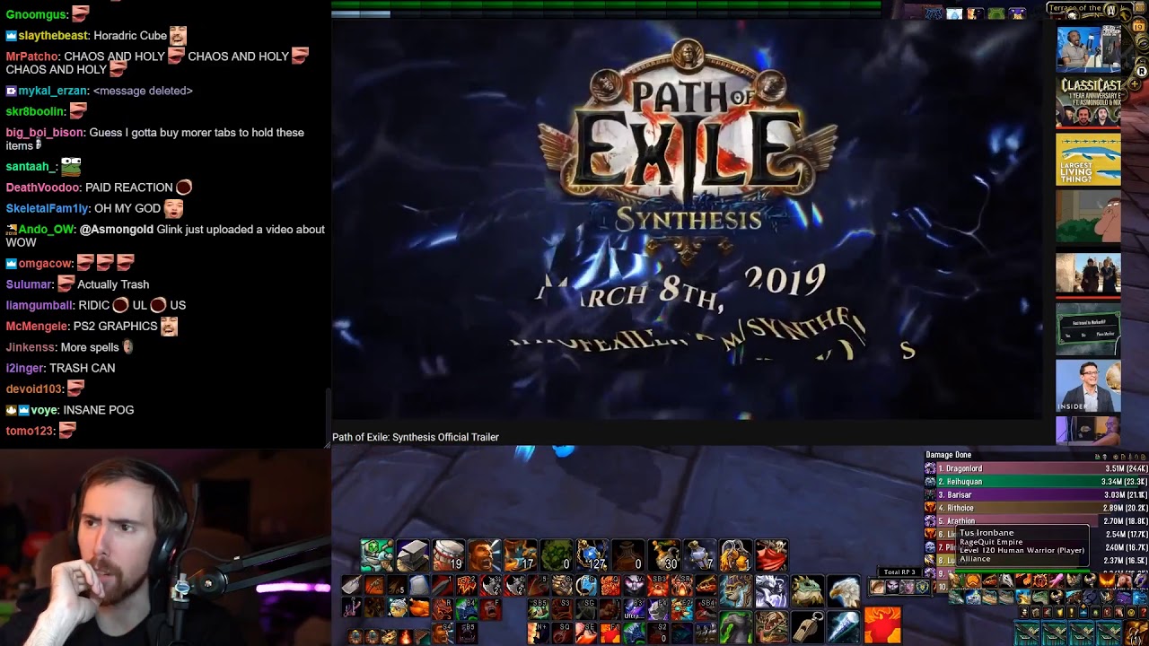 Asmongold Reacts to Path of Exile - Synthesis Official Announcement Trailer
