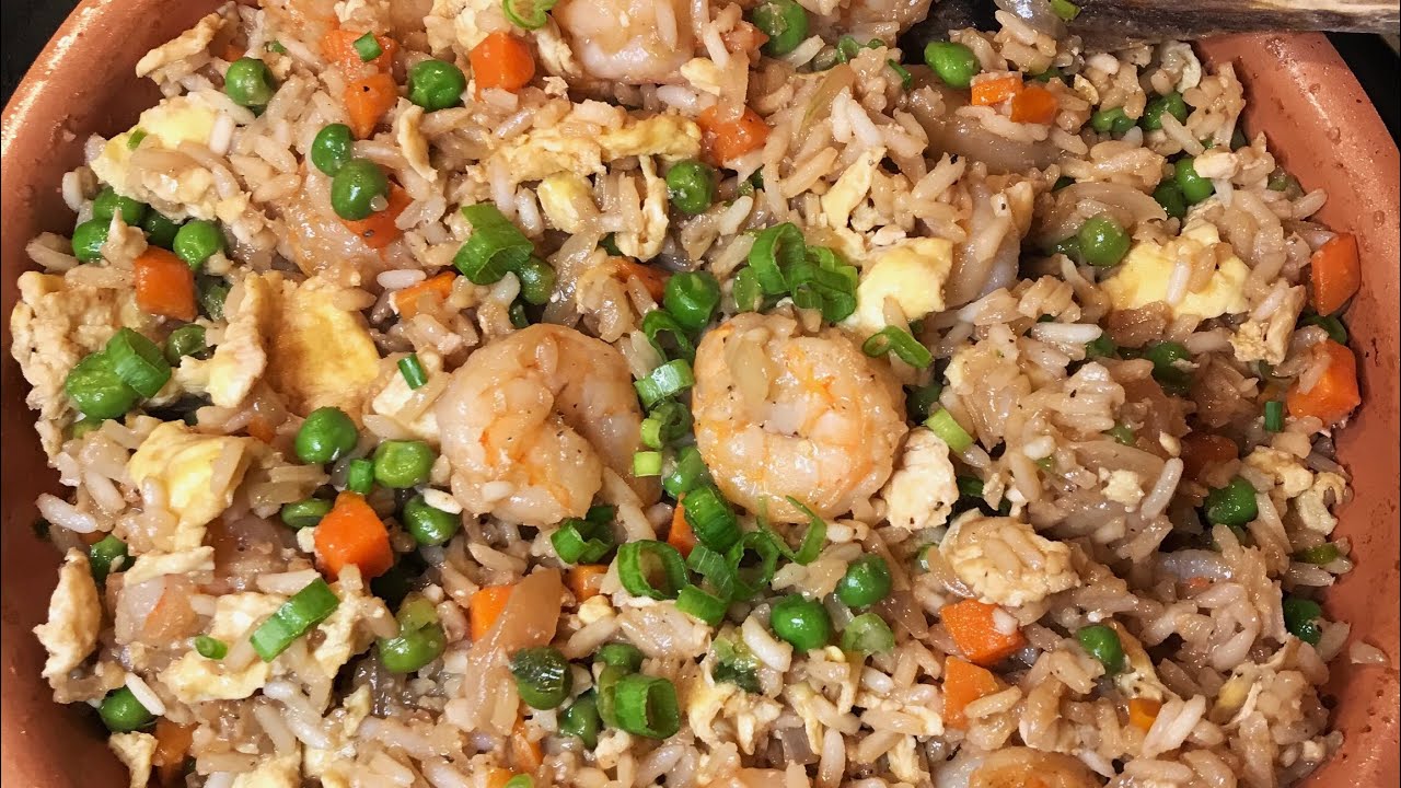 Easy Shrimp Fried Rice 🥡 Kitchen Trap Queen YouTube