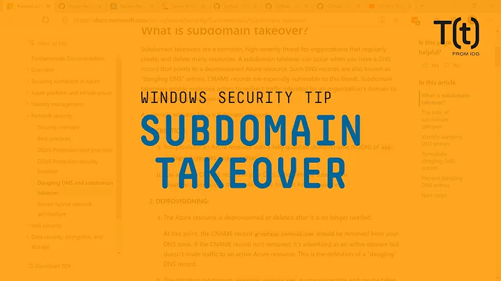 How Azure customers can prevent subdomain takeover