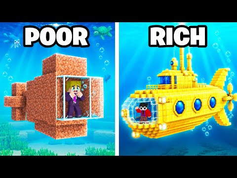 POOR vs RICH Submarine Battle in Minecraft!!