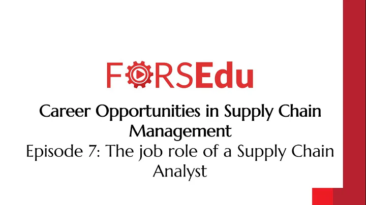 The Job Role of a Supply Chain Analyst