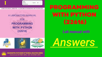 Diploma Practical Lab Manual With Answers for | (22616) PROGRAMMING WITH PYTHON Solved Lab Manual