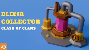Elixir Collector | Clash of Clans 3D Modeling Tutorial – Made in Blender
