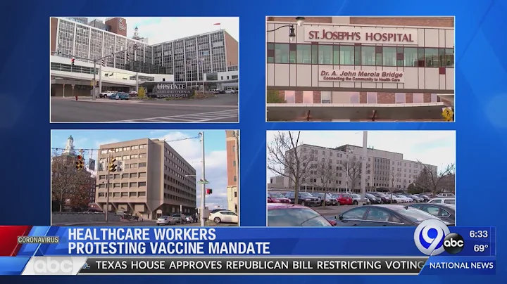 Healthcare workers protesting vaccine mandate